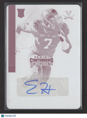 2015 Panini Contenders Draft Picks Eli Harold #186 Magenta Printing Plate /1 Printing Plate