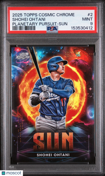2025 Topps Cosmic Chrome Planetary Pursuit Shohei Ohtani #2 Sun PSA 9