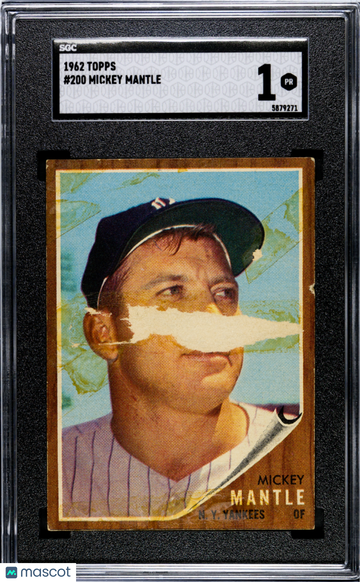 1962 Topps Mickey Mantle #200 SGC 1