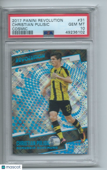 2017 Panini Revolution Christian Pulisic #31 Cosmic PSA 10