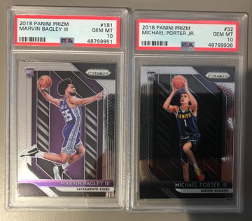 Marvin Bagley III & Michael Porter Jr. PSA 10 Rcs