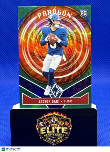 2025 Panini Phoenix Jaxson Dart #4 Paragon Green Prizm SN