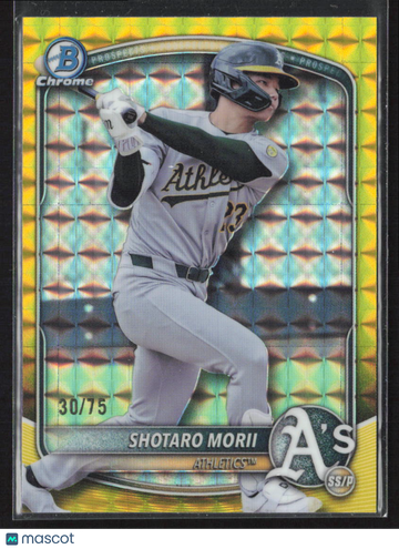 2025 Bowman Chrome Shotaro Morii #BDC-174 Yellow RayWave /75