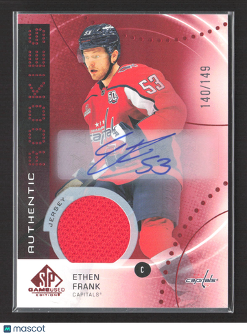 2026 Upper Deck SP Game Used Edition Ethen Frank #AR-EF Red Autograph Jersey /149 Authentic Rookies Memorabilia Jersey