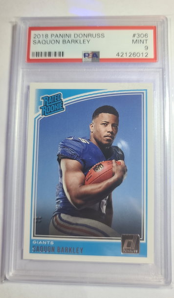 Saquon Barkley 2018 Donruss PSA 9