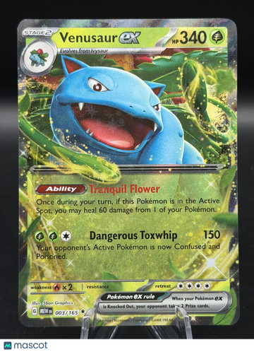 Pokemon 2023 Scarlet & Violet 151 Venusaur EX Double Rare #003/165 - Near Mint or Better