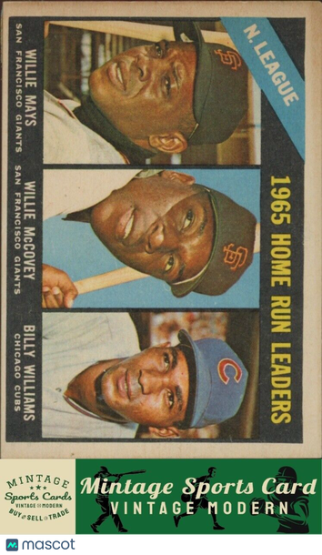 1966 Topps Venezuelan NLWillie Mays / Willie McCovey / Billy Williams #217