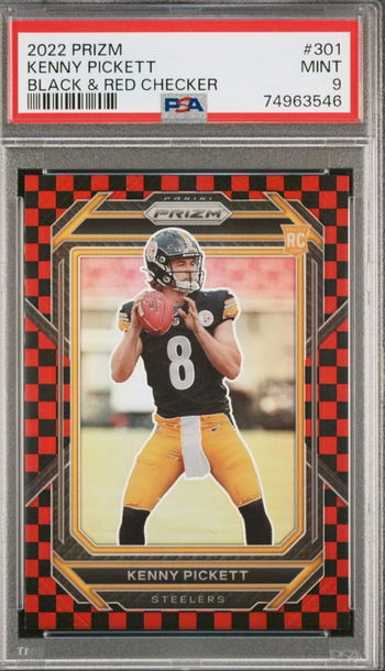 Kenny Pickett - 2022 Prizm Red & Black Checker SP Rookie PSA 9 Mint