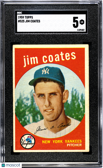 1959 Topps Jim Coates #525 SGC 5