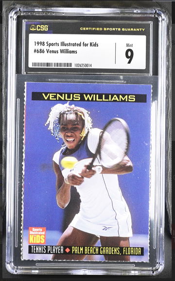 1998 SPORTS ILLUSTRATED FOR KIDS Venus Williams RC CSG 9 MINT POP 1