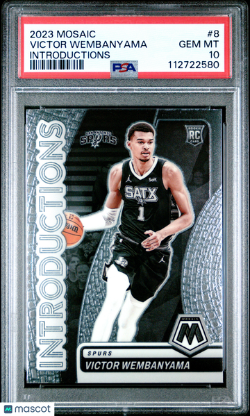2023 Panini Mosaic Introductions Victor Wembanyama #8 PSA 10