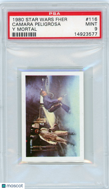 1980 Star Wars Fher Camara Peligrosa Y Mortal #116 PSA 9