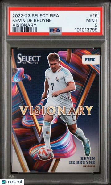 2022 Panini Select FIFA Visionary Kevin De Bruyne #16 PSA 9