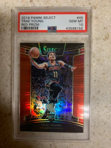 2018 Select Red Prizm /199 Trae Young PSA 10