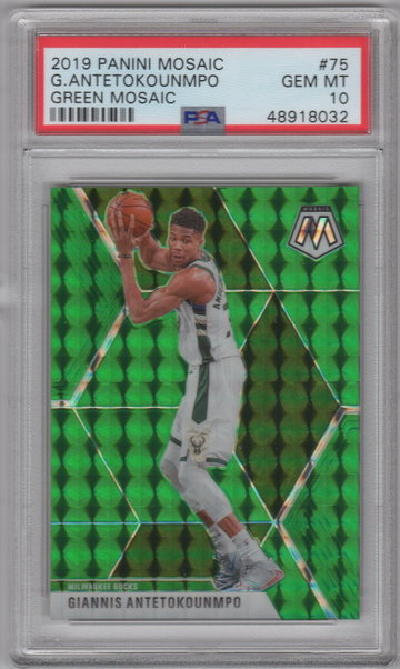 2019 Mosaic Giannis Antetokounmpo Green PSA 10