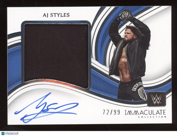 2023 Panini Immaculate Collection WWE AJ Styles #PM-AJS /99 Premium Memorabilia Autographs