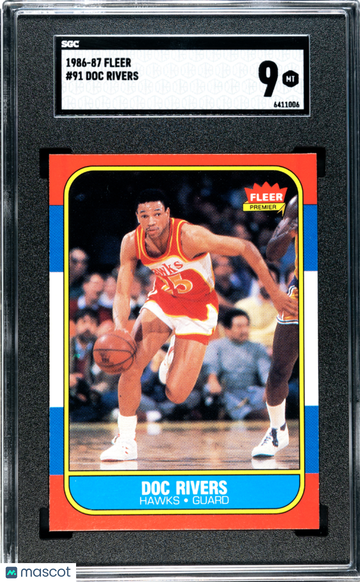 1986 Fleer Doc Rivers #91 SGC 9