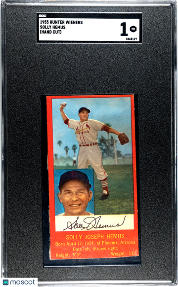 1955 Hunter Wieners Solly Hemus SGC 1