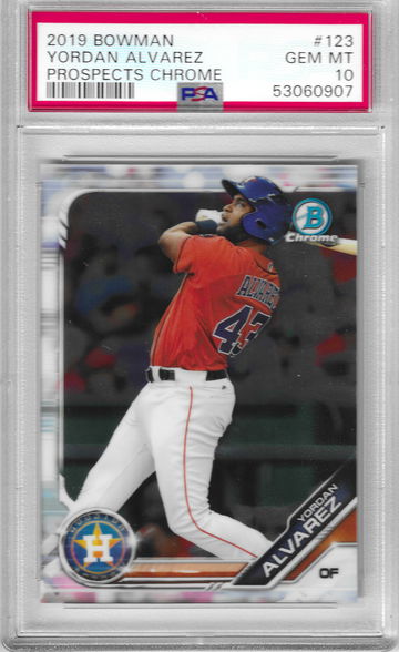 2019 Bowman Yordan Alvarez Prospects Chrome PSA 10