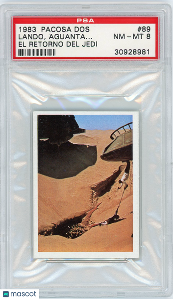 1983 Pacosa Dos El Retorno Del Jedi Lando, Aguanta.. . #89 PSA 8