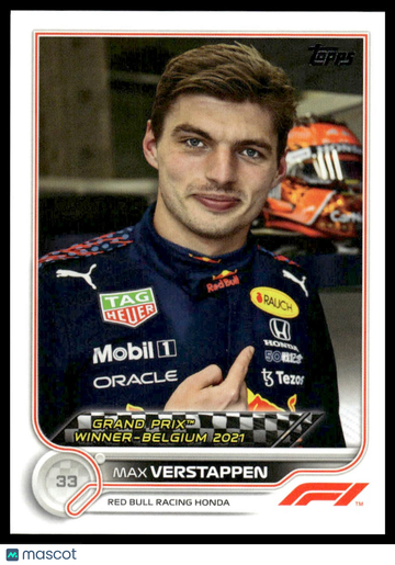 2022 Topps Formula 1 Max Verstappen #162