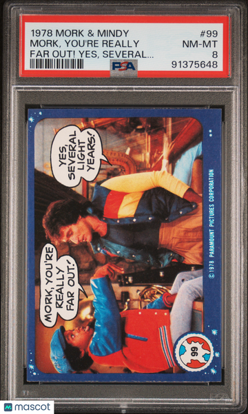 1978 Topps Mork & Mindy Mork, You're Really #99 PSA 8