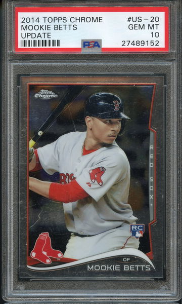 Mookie Betts 2014 Topps Chrome Update Rookie PSA 10