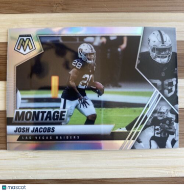 🔥2021 Mosaic Josh Jacobs Montage Silver Prizm Raiders SE