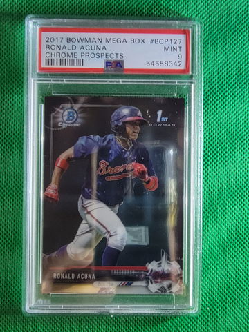 *Not a Mega Box...mislabeled..2017 BOWMAN CHROME RONALD ACUNA BCP127 PSA 9
