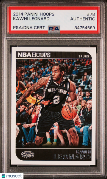 2014 Panini Hoops Kawhi Leonard #78 PSA A Auto A