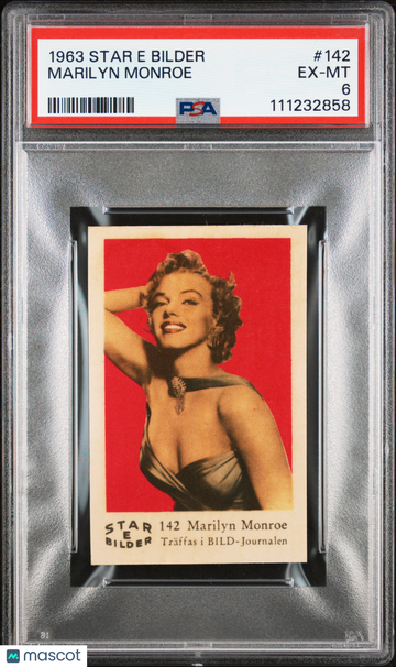 1963 Blandat Star E Bilder Marilyn Monroe #142 PSA 6