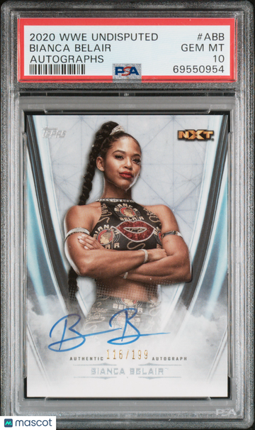 2020 Topps WWE Undisputed Autographs Bianca Belair #ABB /199 PSA 10