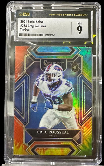 2021 Panini Select Gred Rousseau RC Tie-Dye 
