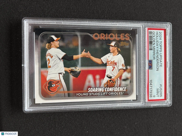 2024 Topps Gunnar Henderson Jackson Holliday #US285 Golden Rookie PSA 9