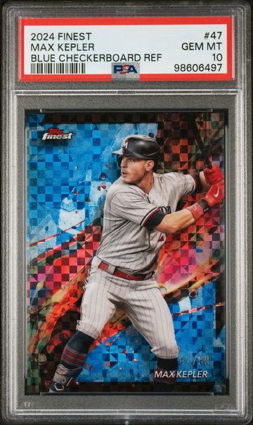 2024 Topps Finest Blue Checkerboard Refractor Max Kepler #47 /99 PSA 10