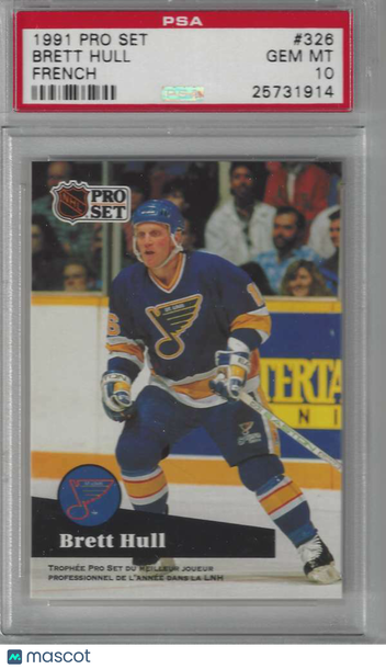 1991 Pro Set 1991-92 Pro Set French Base Set #326 #326 PSA 10 PSA 10 GEM MINT