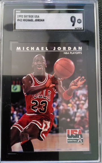 1992 Skybox USA #42 Michael Jordan SGC 9