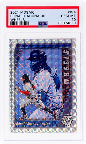 2021 Panini Mosaic Wheels Ronald Acuna Jr #W4 PSA 10