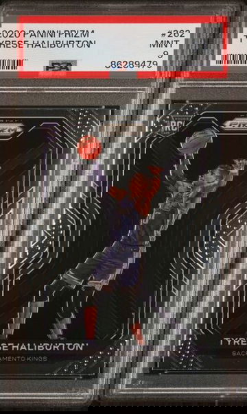 2020-21 Panini Prizm #262 Tyrese Haliburton Kings RC Rookie PSA 9 MINT