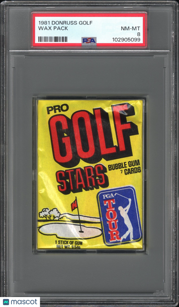 1981 Donruss Golf Wax Pack Wax Pack PSA 8