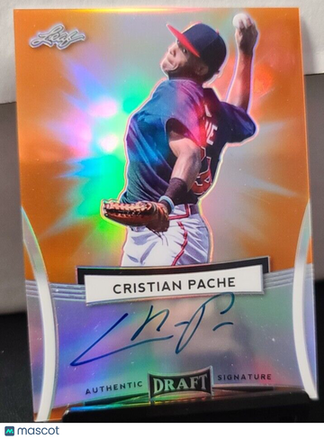 2017 Leaf Draft Cristian Pache #FB-CP1 Orange Insert Leaf