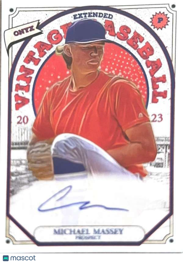 2023 Onyx Vintage Extended - Blue Signatures Michael Massey #OAMM