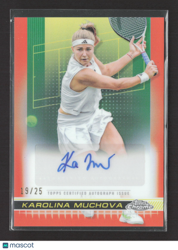 2024 Topps Chrome Tennis Karolina Muchova #TCA-KMA Orange Refractor /25