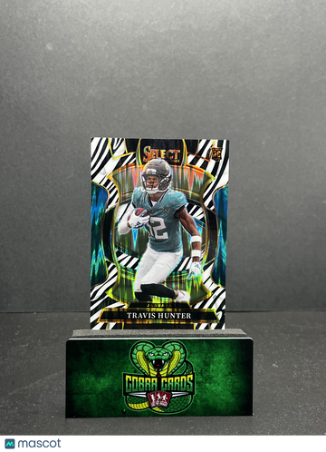 2025 Panini Select Prizm Travis Hunter #28 Zebra RC