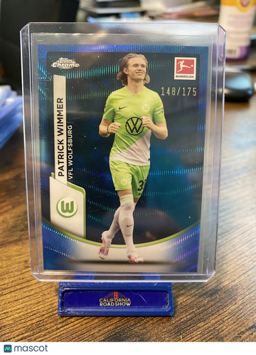 2024 Bundesliga Patrick Wimmer #95 Blue Wave RefractorBlue Wave Refractor Seriel Numbered