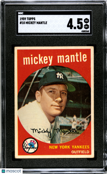 1959 Topps Mickey Mantle #10 SGC 4.5