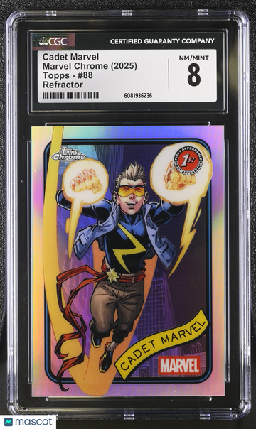 2025 Topps Marvel Chrome Cadet Marvel Refractor #88 CGC 8
