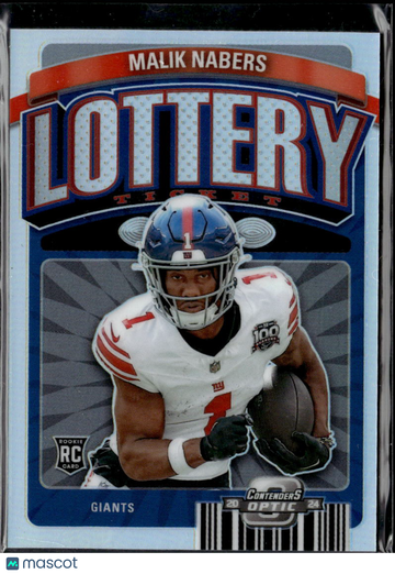 Malik Nabers 2025 Panini Contenders Optic Lottery Ticket RC New York Giants