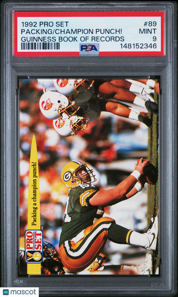 1992 Guinness Book Of Records PACKERS #89 PSA 9