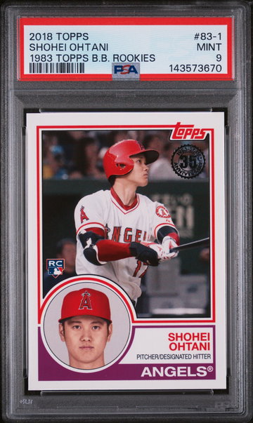 2018 Topps '83 Rookies Shohei Ohtani #83-1 PSA 9